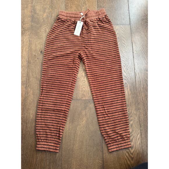 NWT New Rylee + Cru Striped Terry Joggers Pants Sz 8-9 - Picture 2 of 6